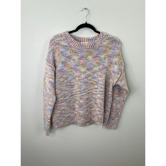 GAP Sweaters - Gap Multi-Color Knit Sweater Womens M Acrylic/Cotton Crewneck Pullover Ribbed